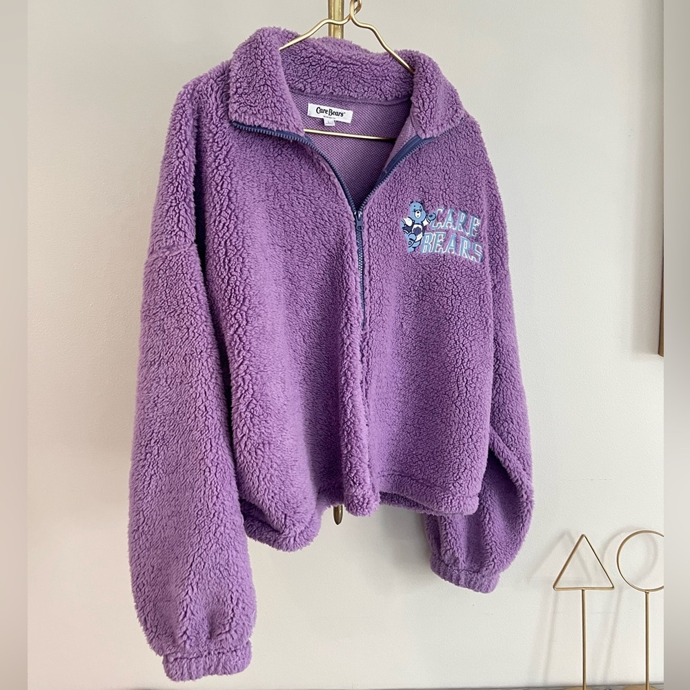 Care Bears Purple Fleece women’s pastel Jacket L